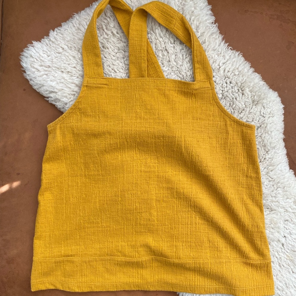 Madewell mustard strappy blouse tank